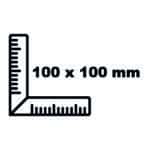 100 x 100 mm +&euro;3,00