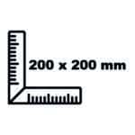 200 x 200 mm +&euro;6,00